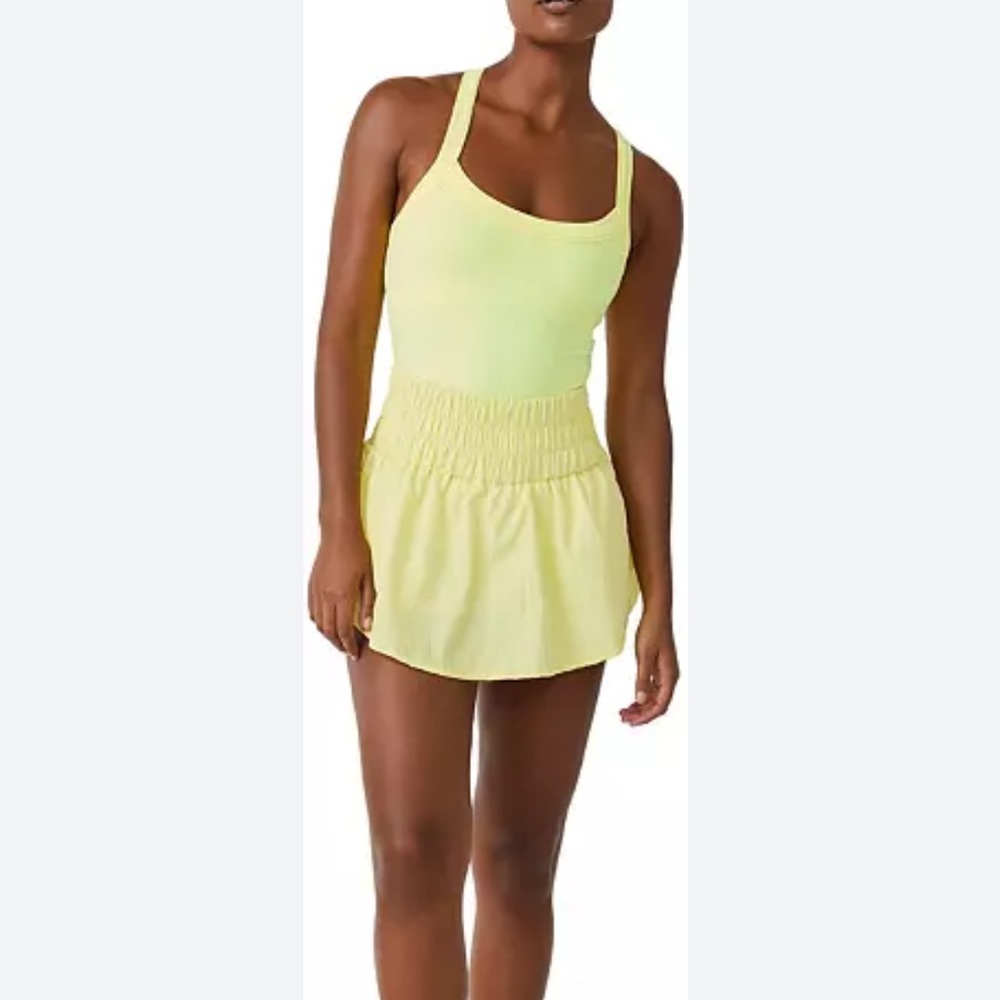 NWT Free People FP Movement The Way Home Skortsie in Yellow - Picture 8 of 10